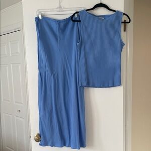 Matching Set- ribbed tank top and maxi skirt